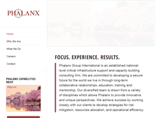 Tablet Screenshot of phalanxgroupintl.com